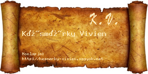 Késmárky Vivien névjegykártya