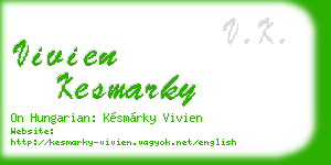 vivien kesmarky business card