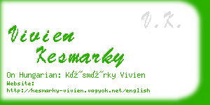 vivien kesmarky business card